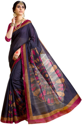 

AJS Paisley, Geometric Print, Striped, Printed Bollywood Banarasi Silk Saree(Multicolor)
