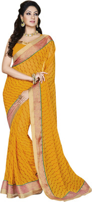 

Vishal Solid Fashion Georgette Saree(Yellow)