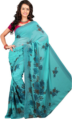

Jiya Self Design, Printed Fashion Chiffon Saree(Multicolor)