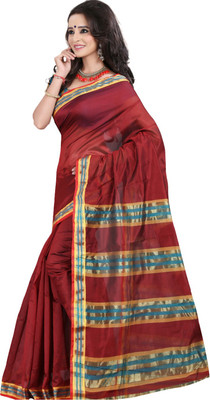 

Sanju Sarees Plain Fashion Art Silk Saree(Green)