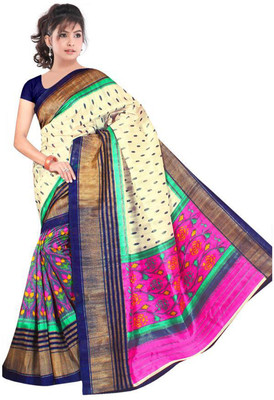 

Khushali Self Design, Printed Fashion Silk Saree(Multicolor), Blue;light yellow;pink;multi