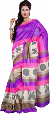 

Khushali Self Design, Printed Fashion Art Silk Saree(Multicolor)
