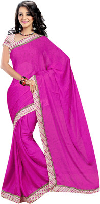 

Khushali Self Design, Printed Fashion Crepe, Art Silk Saree(Magenta)