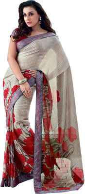 

Vishal Printed Fashion Chiffon Saree(Maroon, Beige), Cream