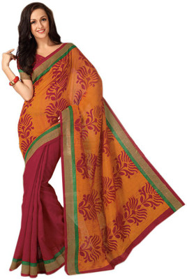 

Party Wear Dresses Printed Fashion Pure Chiffon Saree(Multicolor)
