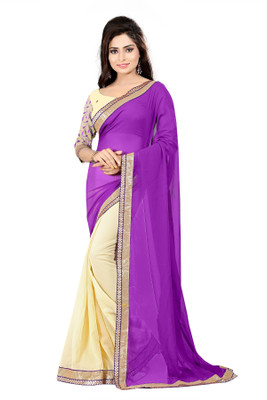 

Om sai creation Embroidered Bollywood Georgette Saree(Multicolor)