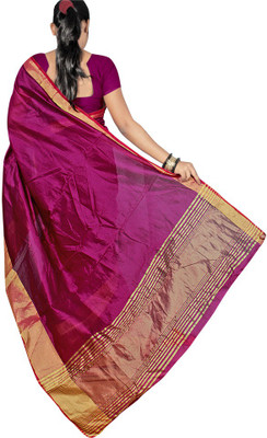 

Party Wear Dresses Printed Fashion Art Silk Saree(Pink)