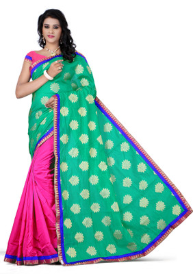 

Weavedeal Embellished Fashion Brocade Saree(Green)