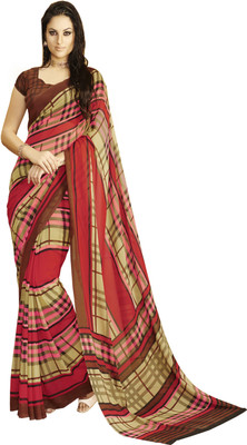 

Khushali Self Design, Printed Fashion Georgette Saree(Red, Brown, Multicolor), Brown;multicolor;red