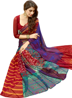 

Parisha Printed Fashion Georgette Saree(Multicolor), Maroon & purple