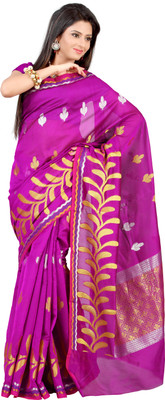 Mimosa Woven Kanjivaram Handloom Art Silk Saree(Pink) available at flipkart for Rs.999