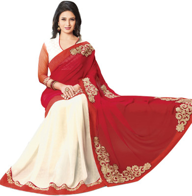 

Ridham Sarees Embellished, Embroidered Fashion Georgette Saree(Multicolor)