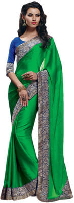 

Vishal Solid Fashion Georgette Saree(Green)