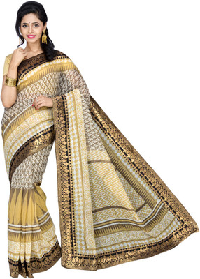 

Mathura Printed Paithani Cotton Saree(Multicolor)