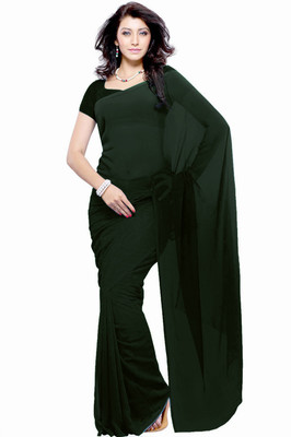 

Khushali Self Design Fashion Georgette Saree(Dark Green)
