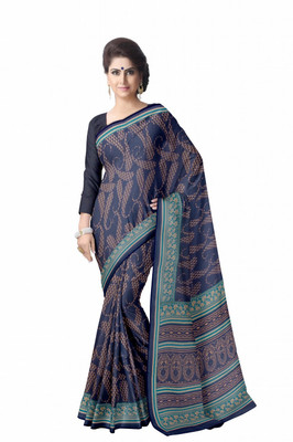 

Suvastram Printed Daily Wear Georgette Saree(Blue)