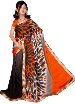 

Khushali Self Design, Printed Fashion Crepe Saree(Multicolor)