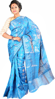

Anushree Saree Self Design Fashion Chanderi Saree(Multicolor), Blue