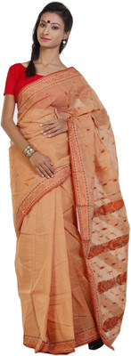 

Sanrocks Global Fashions Printed Tant Cotton Saree(Orange)
