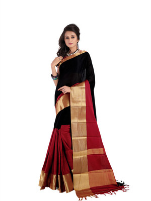 

Shobha Sarees Self Design Bhagalpuri Silk Cotton Blend Saree(Multicolor, Multi colour