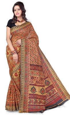 

Cenizas Printed Fashion Cotton Saree(Multicolor), Maroon