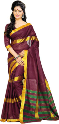 

Aswani Striped Fashion Cotton Saree(Multicolor)