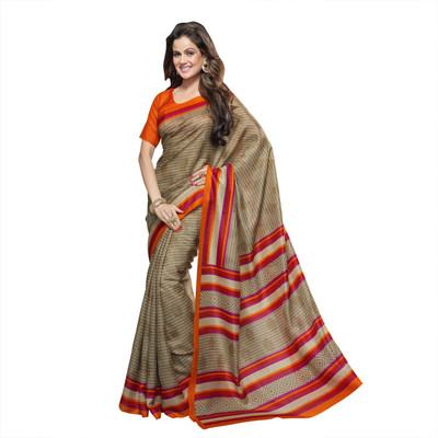 

Suvastram Printed Fashion Art Silk Saree(Multicolor)