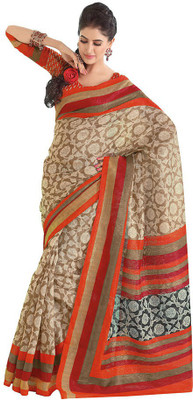 

Indian Wear Online Printed Fashion Cotton Saree(Multicolor)