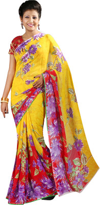 

Anushree Saree Printed Fashion Georgette Saree(Multicolor), Yellow
