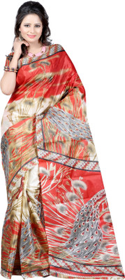 

Anushree Saree Printed Fashion Silk Saree(Multicolor), Pink