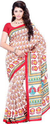 JTInternational Printed Fashion Art Silk Saree(Multicolor)