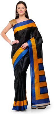

Cenizas Solid Fashion Art Silk Saree(Multicolor), Blue