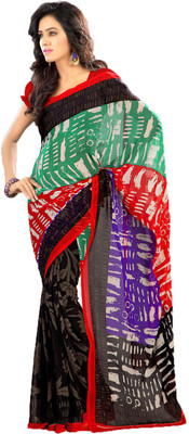 

Indian Wear Online Printed Fashion Art Silk Saree(Multicolor)