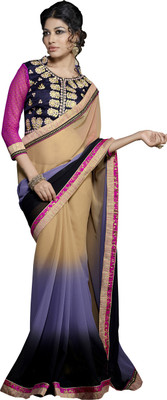 

Jiya Self Design, Embroidered Fashion Georgette Saree(Beige, Pink, Multicolor), Beige;multicolor;pink