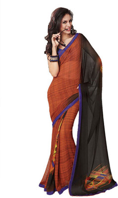 

Party Wear Dresses Printed Fashion Pure Chiffon Saree(Multicolor)