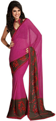 

Indian Wear Online Printed Fashion Pure Chiffon Saree(Multicolor), Multicolor519