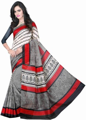 

Shoppyzip Printed Bhagalpuri Art Silk Saree(Multicolor), Garden of eden