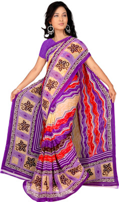 

Khushali Self Design, Printed Fashion Georgette Saree(Purple, Multicolor), Multicolor;purple