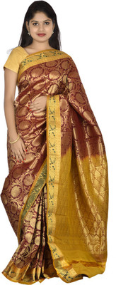 

Sonam Pattu Self Design Dharmavaram Silk Saree(Multicolor)