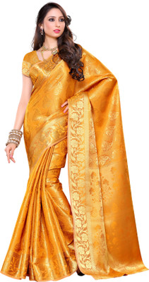 

Mimosa Woven Kanjivaram Art Silk Saree(Gold)