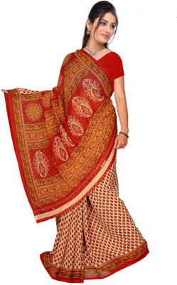 

Khushali Printed Fashion Georgette Saree(Multicolor), Red