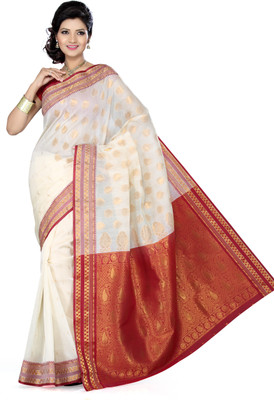 Ishin Self Design Fashion Art Silk Saree(Multicolor)