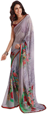 

Party Wear Dresses Printed Fashion Pure Chiffon Saree(Multicolor)