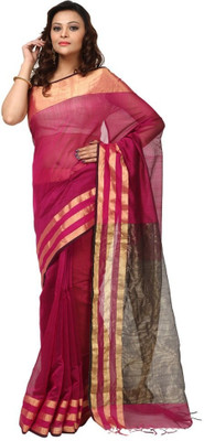 

Kataan Bazaar Woven Maheshwari Handloom Cotton Saree(Pink)