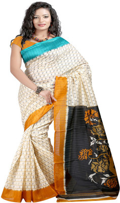 

Party Wear Dresses Printed Fashion Art Silk Saree(Yellow)