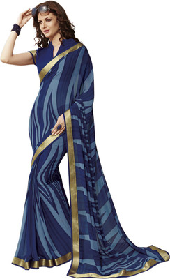 

Ishin Printed Fashion Georgette Saree(Blue)