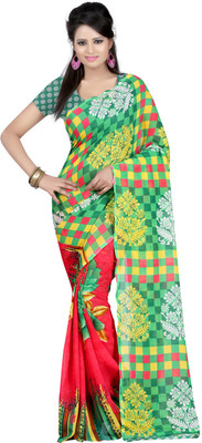 

Jaipur Kurti Printed Daily Wear Georgette Saree(Pink), Multicolor