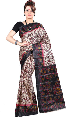 

Anushree Saree Printed Fashion Silk Saree(Multicolor), Black