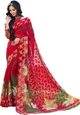 

Parisha Printed Daily Wear Georgette Saree(Red)