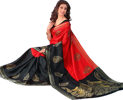 

Sunaina Printed Fashion Silk Cotton Blend Saree(Multicolor)